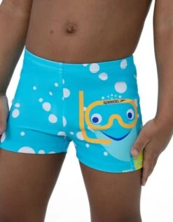 Speedo Tots Boys Tommy Turtle Placement Aquashorts - Aqua Blue -Swimming Equipment Store Speedo Tommy Turtle Placement Aquashorts 4