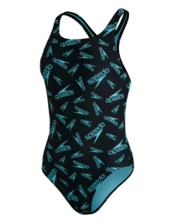 Speedo Boom Logo Allover Medalist Swimsuit - Blue -Swimming Equipment Store SpeedoBoomLogoAlloverMedalistSwimsuit 2