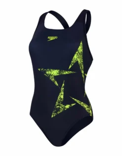 Speedo Boomstar Placement Racerback - Navy/Yellow -Swimming Equipment Store SpeedoBoomstarPlacementRacerback Navy Yellow 4