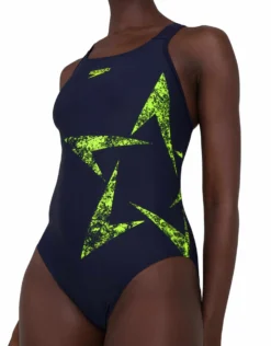 Speedo Boomstar Placement Racerback - Navy/Yellow -Swimming Equipment Store SpeedoBoomstarPlacementRacerback Navy Yellow 7