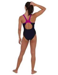 Speedo Logo Splice Muscleback Swimsuit - Navy/Purple -Swimming Equipment Store SpeedoSpliceMusclebackSwimsuit Navy Purple 2 5dcd5067 4815 4ecb b18a 4474d2981ba5