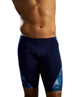 TYR StarHex Durafast Elite Blade Swim Jammer - Blue Ice -Swimming Equipment Store StarHexDurafastEliteBladeJammer BlueIce 1