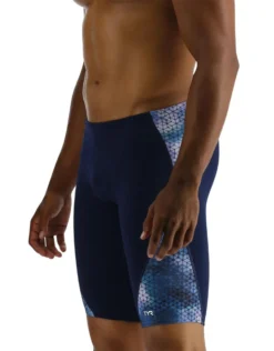 TYR StarHex Durafast Elite Blade Swim Jammer - Blue Ice -Swimming Equipment Store StarHexDurafastEliteBladeJammer BlueIce 5