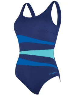 Zoggs Sumatra Adjustable Scoopback Swimsuit - Navy/Blue -Swimming Equipment Store SumatraAdjustableScoopbackSwimsuit NavyBlue 1