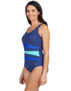 Zoggs Sumatra Adjustable Scoopback Swimsuit - Navy/Blue -Swimming Equipment Store SumatraAdjustableScoopbackSwimsuit NavyBlue 4