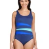 Zoggs Sumatra Adjustable Scoopback Swimsuit - Navy/Blue
