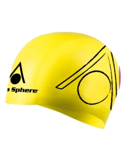 AQUA SPHERE Silicone Tri Swim Cap -Swimming Equipment Store TriCapYellow