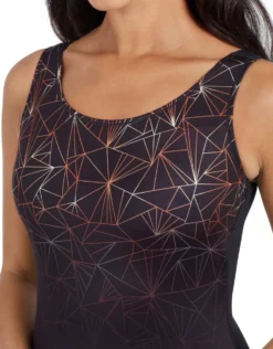 Zoggs Vintage Geo Scoopback Swimsuit - Black -Swimming Equipment Store VintageGeoScoopbackSwimsuit Black 2