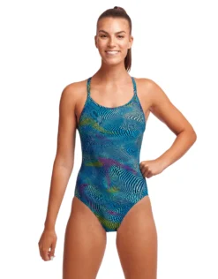 FUNKITA Wires Crossed Diamond Back Swimsuit -Swimming Equipment Store WIRESCROSSEDFUNKITALADIESSWIMSUIT 5