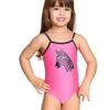 Zoggs Tots Girls Zebra Classicback Swimsuit - Pink