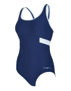 Zoggs Dakota Crossback Swimsuit - Navy/White -Swimming Equipment Store Zoggs Dakota Crossback Navy White 2