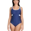 Zoggs Dakota Crossback Swimsuit - Navy/White