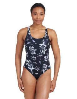 Zoggs Juliet Actionback Swimsuit - Black/White