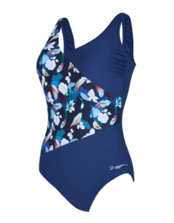 Zoggs Luxor Front Crossover V Back Swimsuit - Navy -Swimming Equipment Store Zoggs Luxor Front Crossover V Back Swimsuit 2