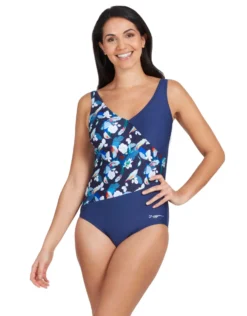 Zoggs Luxor Front Crossover V Back Swimsuit - Navy -Swimming Equipment Store Zoggs Luxor Front Crossover V Back Swimsuit 5