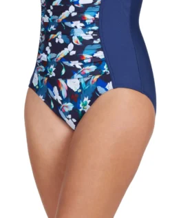 Zoggs Luxor Ruched Front Swimsuit - Navy -Swimming Equipment Store Zoggs Luxor Ruched Front Swimsuit 1