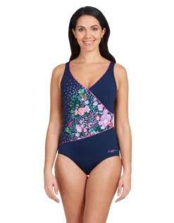 Zoggs Martinique Wrap Front Swimsuit