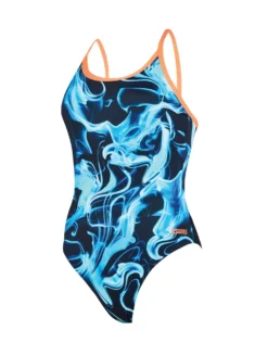 Zoggs Ocean Smoke Sprintback Swimsuit - Navy/Black -Swimming Equipment Store Zoggs Ocean Smoke Sprintback Swimsuit 2