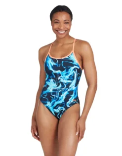 Zoggs Ocean Smoke Sprintback Swimsuit - Navy/Black -Swimming Equipment Store Zoggs Ocean Smoke Sprintback Swimsuit 5
