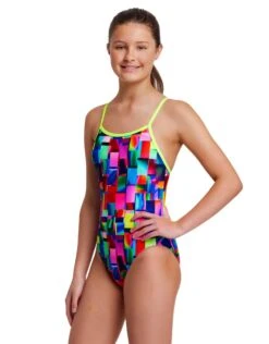 FUNKITA Girls Patch Panels Single Strap Swimsuit -Swimming Equipment Store patchpanels 3