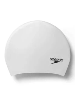 Speedo Long Hair Silicone Swim Cap -Swimming Equipment Store silver