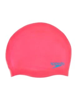 Speedo Junior Plain Moulded Silicone Cap -Swimming Equipment Store speedo junior plain moulded cap pink blue