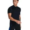 Speedo Mens Tech Short Sleeve Rash Top - Black/Blue